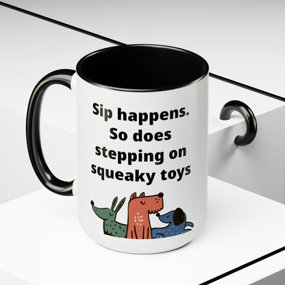 Sip Happens Coffee Mugs, 15oz