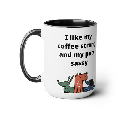 Sassy Pets Coffee Mugs, 15oz