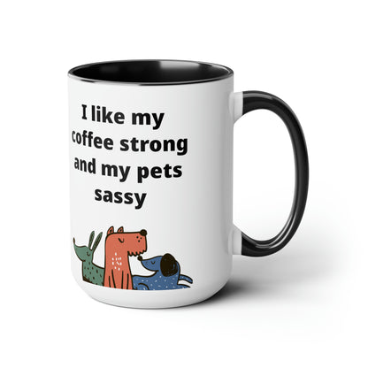 Sassy Pets Coffee Mugs, 15oz