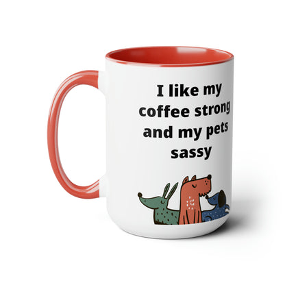 Sassy Pets Coffee Mugs, 15oz