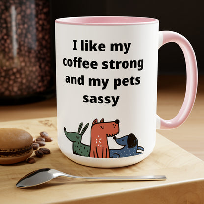 Sassy Pets Coffee Mugs, 15oz