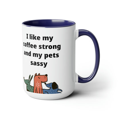 Sassy Pets Coffee Mugs, 15oz