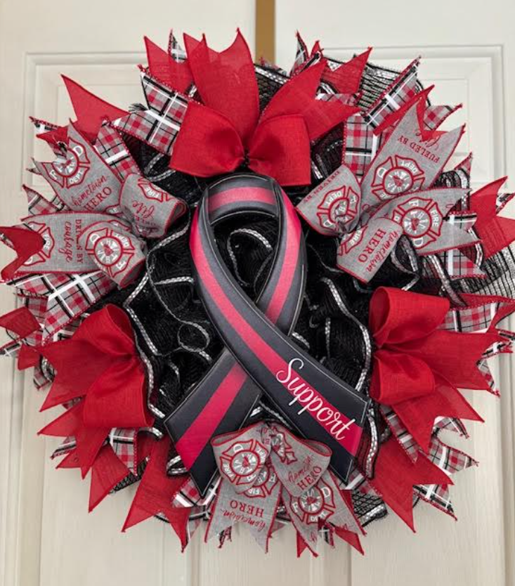 Fire & Rescue Support Custom Wreath