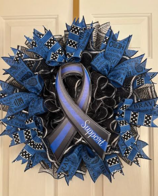 Law Enforcement Support Custom Wreath