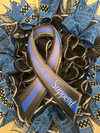 Law Enforcement Support Custom Wreath