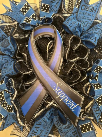 Law Enforcement Support Custom Wreath