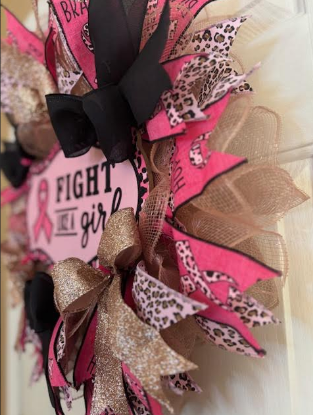 Breast Cancer Awareness Wreath - Fight Like A Girl