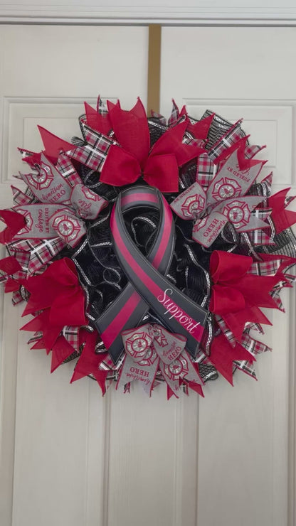 Fire & Rescue Support Custom Wreath